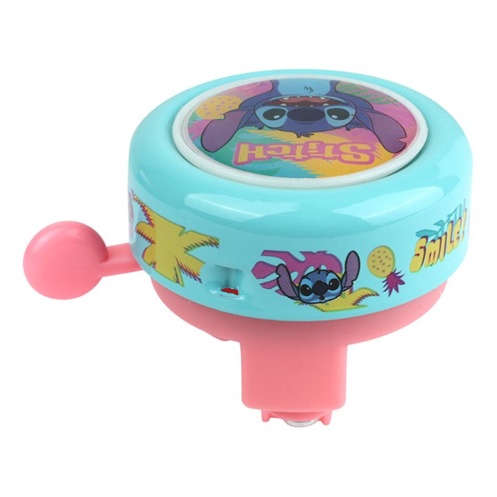 Sonnette Enfant Timbre Disney Stitch Bleu-Rose 55 mm (Vendu A L'Unite)