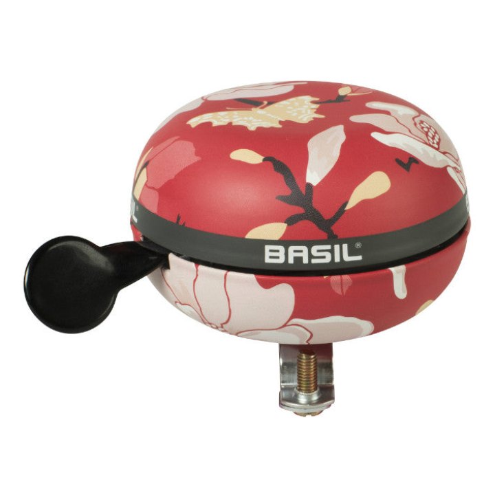 Sonnette Timbre Basil Magnolia Poppy Rouge Diam 80 mm (Vendu A L'Unite) Fixation 22,2-25,4 mm
