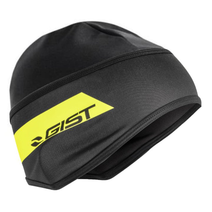 Sous Casque Gist Hiver Inside Windtex Et Super Roubaix Noir Deco Jaune Fluo