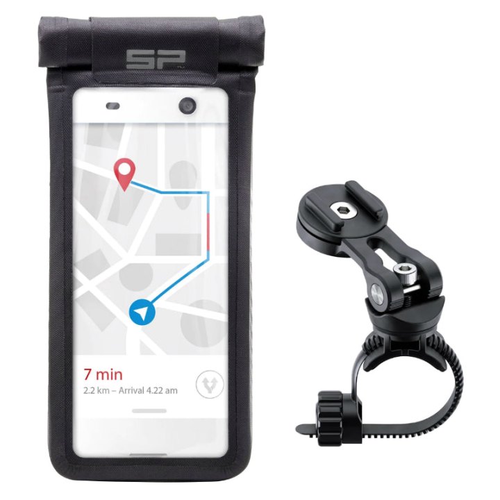 Support Smartphone-Telephone Vélo Sp Connect Pack-Kit Coque Universelle Taille L Noir Spc+