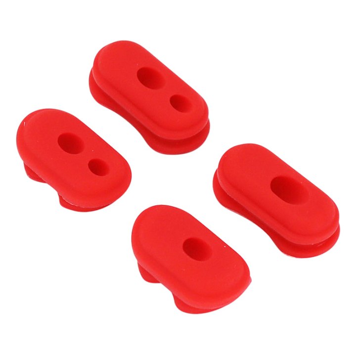 Support-Passe Câble Trottinette Pour Xiaomi M365, Essential, 1S, Pro, Pro 2, Mi 3 Silicone Rouge (Vendu Par 4) -P2R-