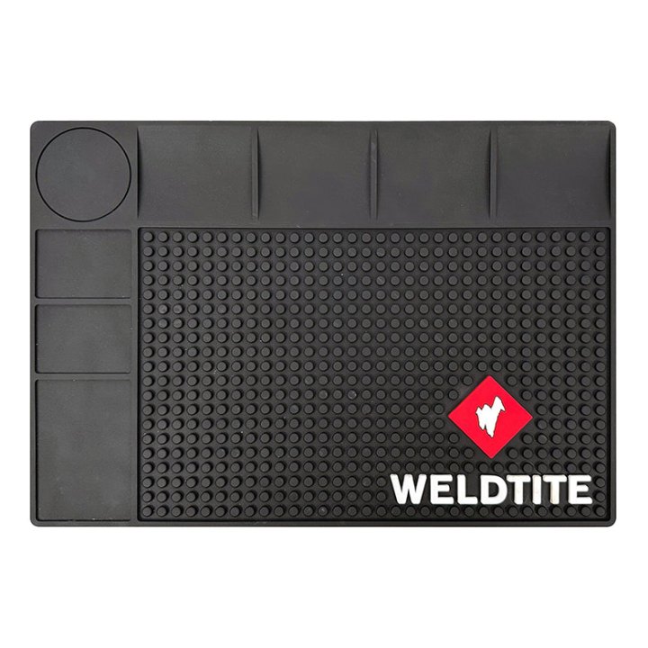 Tapis De Travail - Atelier Antiderapant Weldtite Zone Aimantee Noir Pour Etabli (33,5 X 23,5 X 0,5 cm) (Vendu A L'Unite)