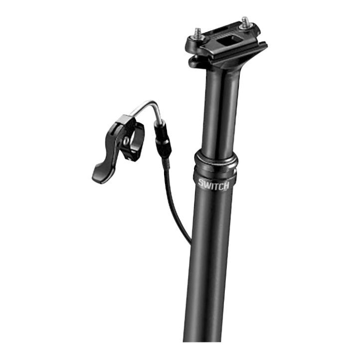 Tige De Selle Gravel Télescopique Switch Sw-50 Alu Noir Diam. 27.2 L400 mm (Réglage Par Câble Interne Débattement 50 mm) Fixation Cintre