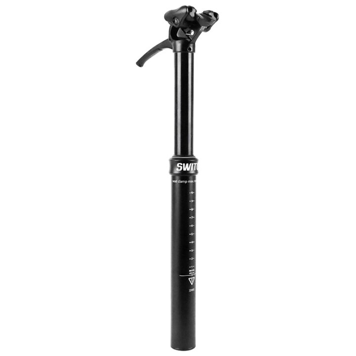 Tige De Selle VTT Télescopique Switch Sw-08 Alu Noir Diam. 31,6 L430 mm (Par Levier 15-120 mm)