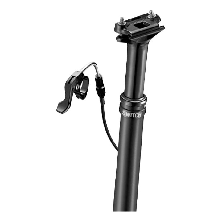 Tige De Selle Gravel Télescopique Switch Swl-100 Alu Noir Diam. 30.9 L450 mm (Réglage Par Câble Interne Débattement 100 mm) Fixation Cintre