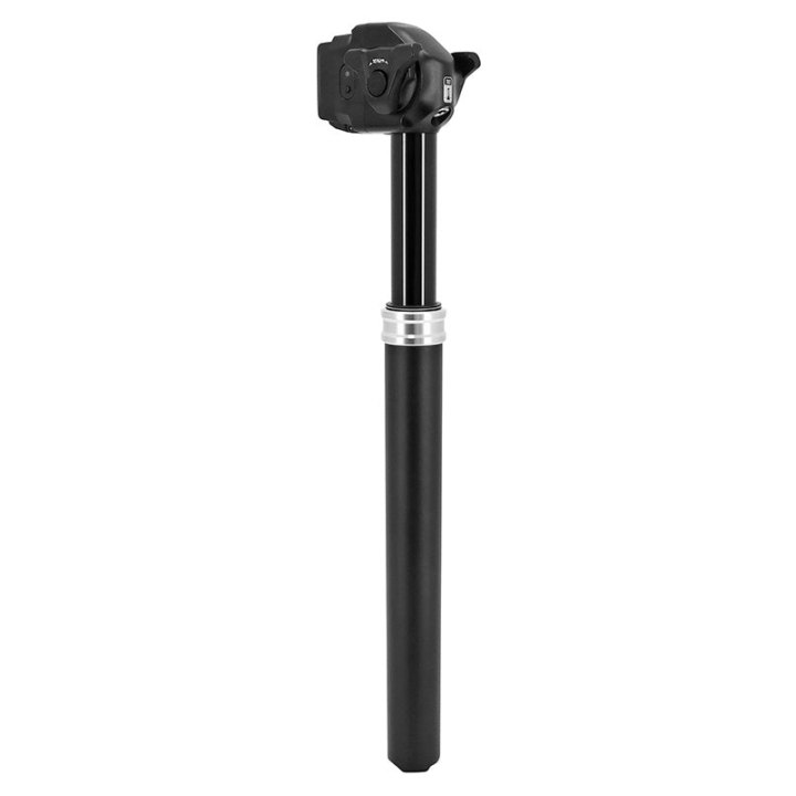 Tige De Selle VTT Télescopique Seekrun S7 Bluetooth Alu Noir Diam. 30,9 L386 mm Débattement Réglable 120 mm Fixation Commande Sur Cintre