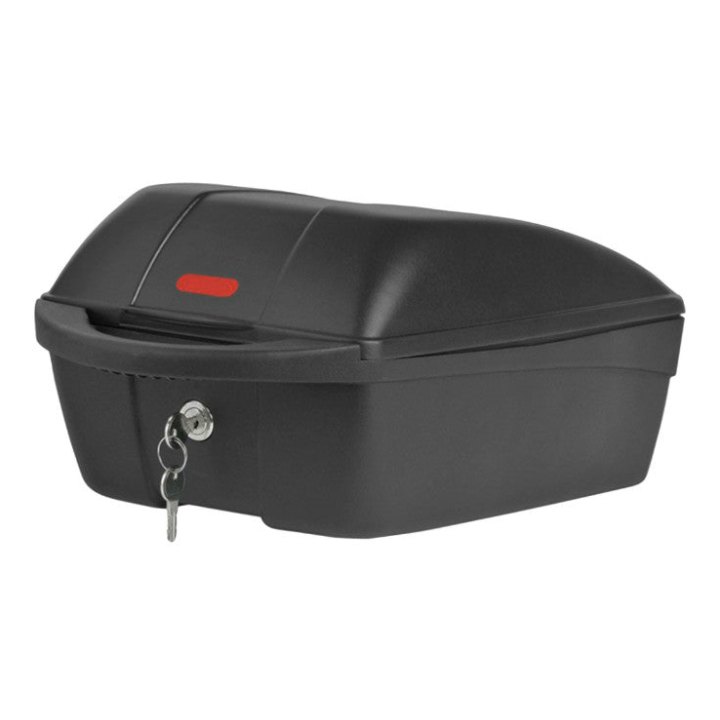 Top Case Vélo Polisport 11L Noir Fixer Directement Sur Porte Bagages A Clé (Long 30,5 cm X Larg 24,5 cm X Haut 18,5 cm) - Poids Max 5 Kg