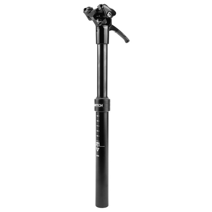 Tige De Selle VTT Télescopique Switch Sw-08 Alu Noir Diam. 27.2 L395 mm (Par Levier 15-105 mm)