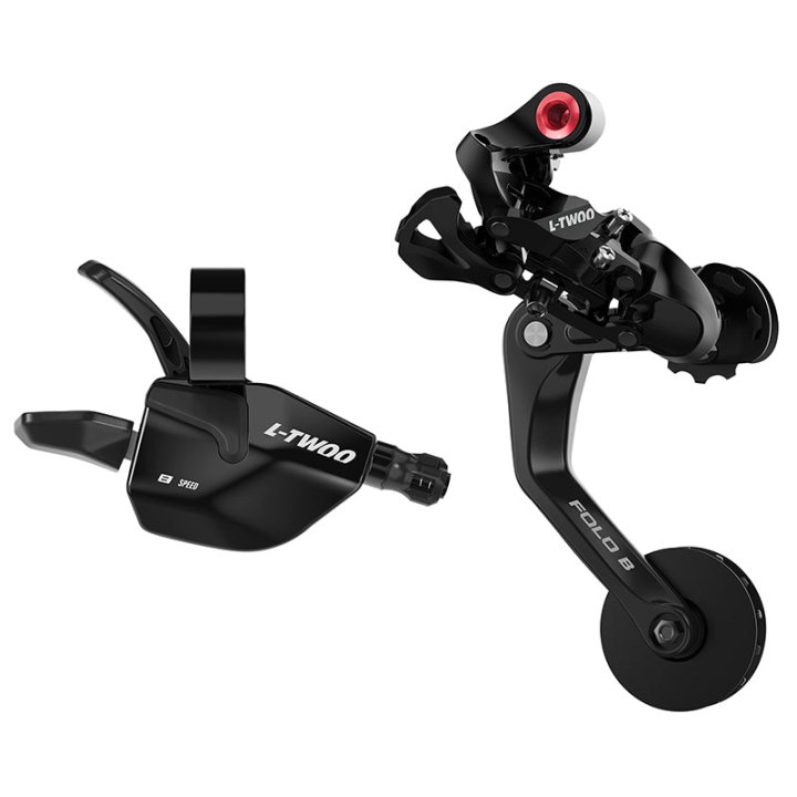 Transmission Vélo Pliant Urbain Ltwoo Manette Gauche 8V. Et Dérailleur Arrière Ltwoo Noir Pour Vélo Pliant Brompton
