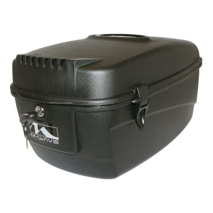 Top Case Vélo P2R P1 13L Noir Fixation Porte Bagage (42X24X26 cm) Avec Fixation 2 Plaques Métal