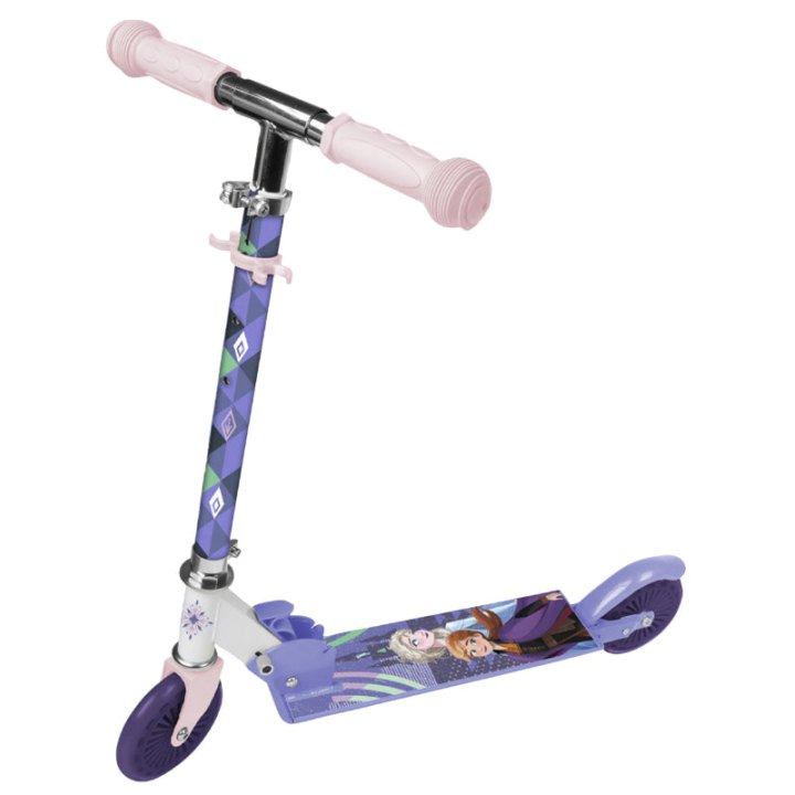 Trottinette Enfant Disney 2 Roues Frozen Acier Pliable Et Réglable Avec Frein Roue Arrière