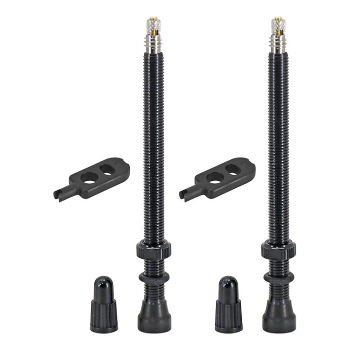Valve De Pneu Tubeless Presta Hutchinson 80 mm Obus Demontable (Vendu A La Paire Sur Carte)