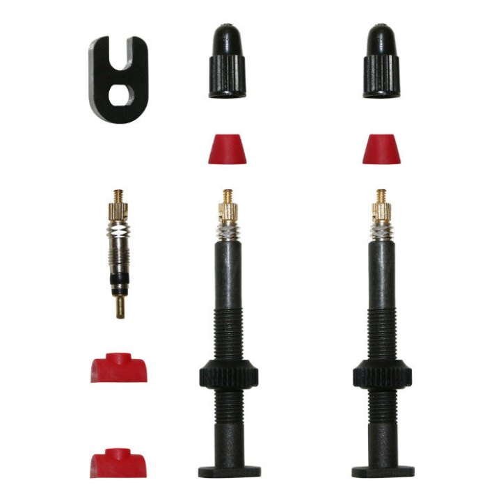 Valve De Pneu Tubeless Presta P2R Carbone 45 mm (Poids : 7G-Pr) (Vendu A La Paire Sur Carte)