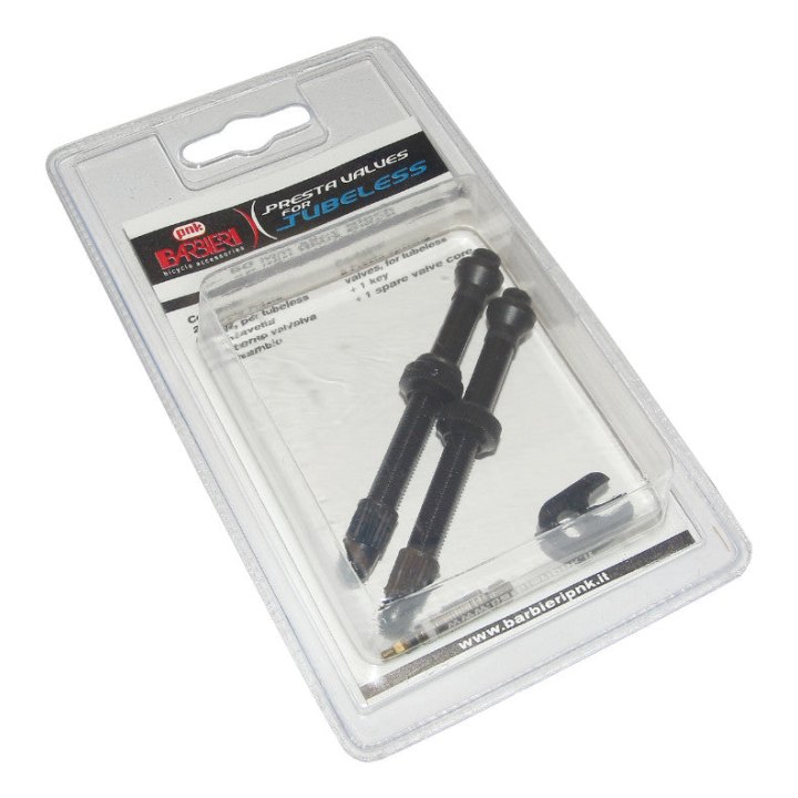 Valve De Pneu Tubeless Presta P2R Colori Noir 60 mm (Vendu A La Paire Sur Carte)