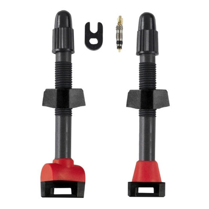 Valve De Pneu Tubeless Presta P2R Carbone 65 mm (Poids : 9G-Pr) (Vendu A La Paire Sur Carte)