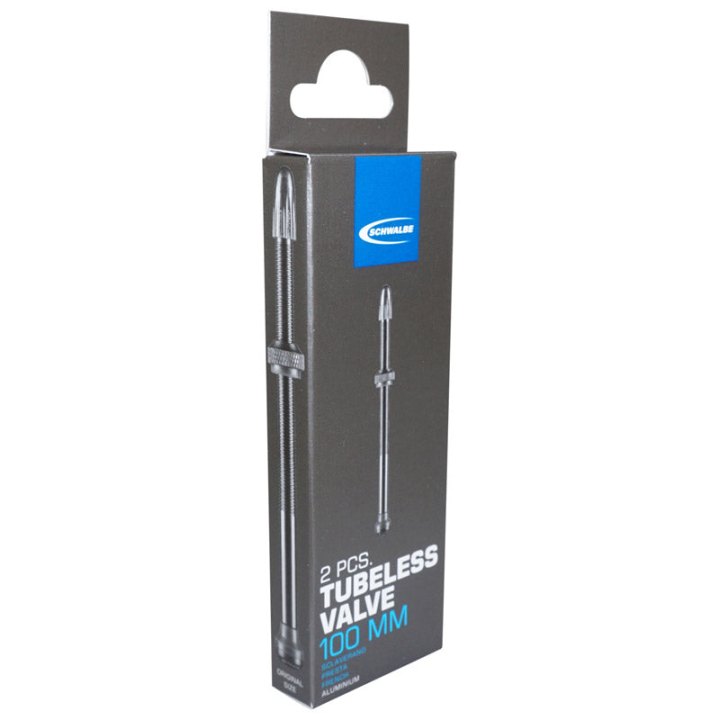 Valve De Pneu Tubeless Presta Schwalbe 100 mm Obus Demontable (Vendu A La Paire Sur Carte)