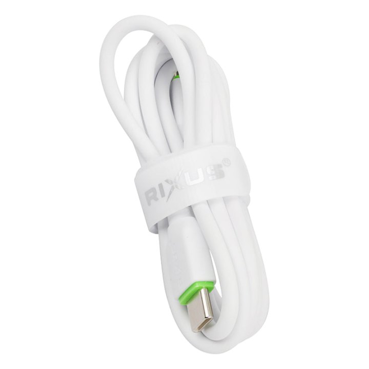 Câble De Chargement Usb-C Vers Usb-C Rixus Blanc 60W L1 M (Vendu A L'Unite) -Rx2015S-