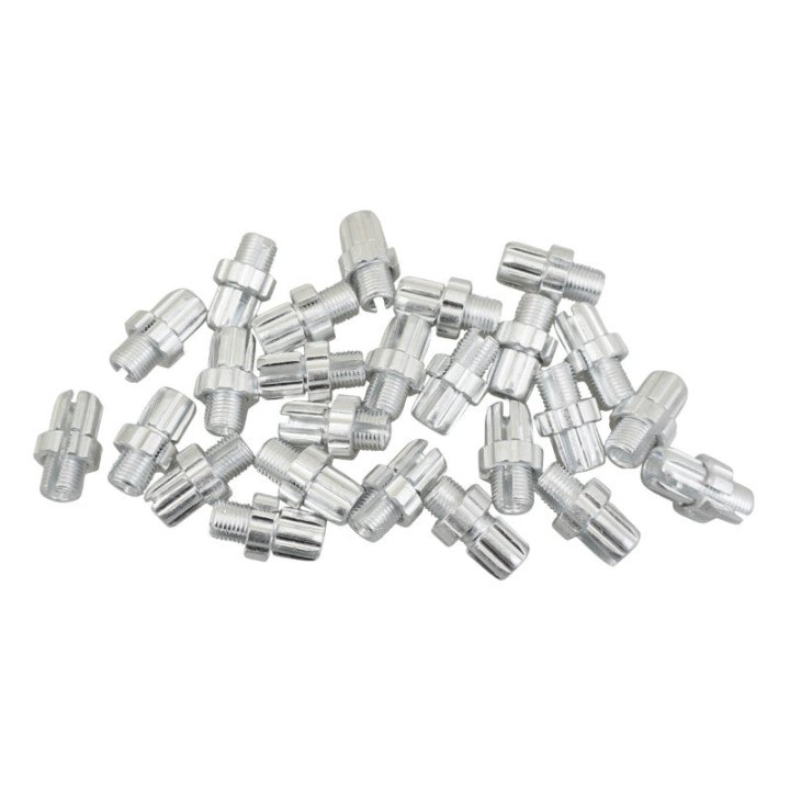 Vis Creuse Tendeur De Câble Vélo M10 Fendue Alu Argent (Sachet De 25 Pieces)
