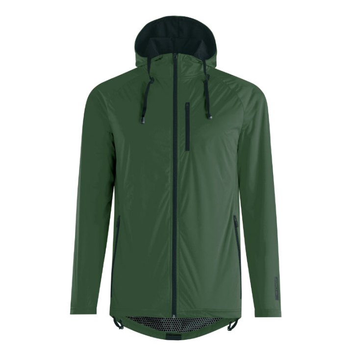 Veste De Pluie Adulte Gist Micron Waterproof 15 Micron Avec Capuche Vert Kaki M