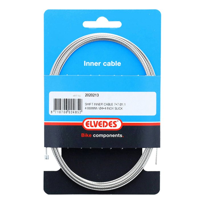 Câble De Dérailleur Elvedes INOX D1.1 mm L4.00M Compatible Shimano-Sram (Vendu A L'Unite)
