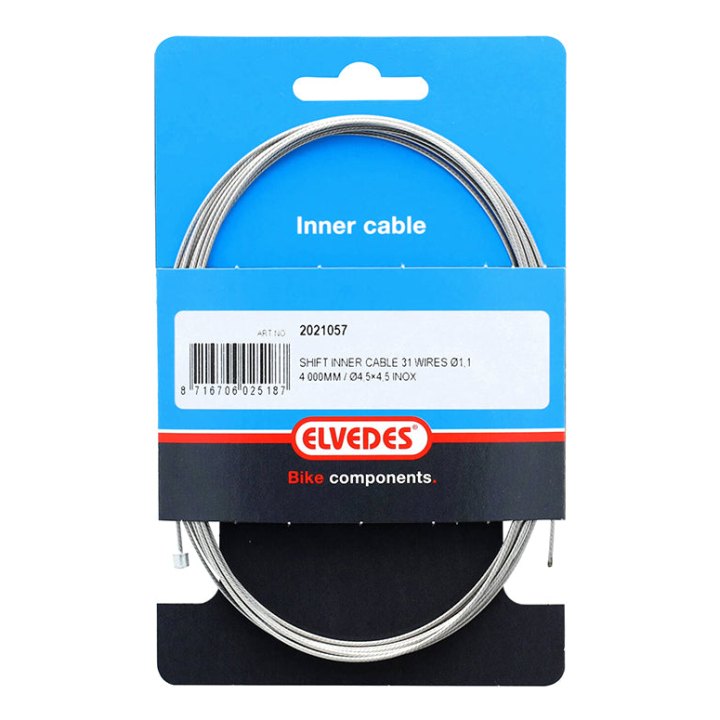 Câble De Dérailleur Elvedes INOX Slick D1.1 mm L4.00M Compatible Shimano-Sram