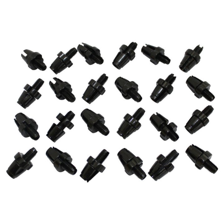 Vis Creuse Tendeur De Câble Vélo M10 Fendue Alu Noir (Sachet De 25 Pieces)