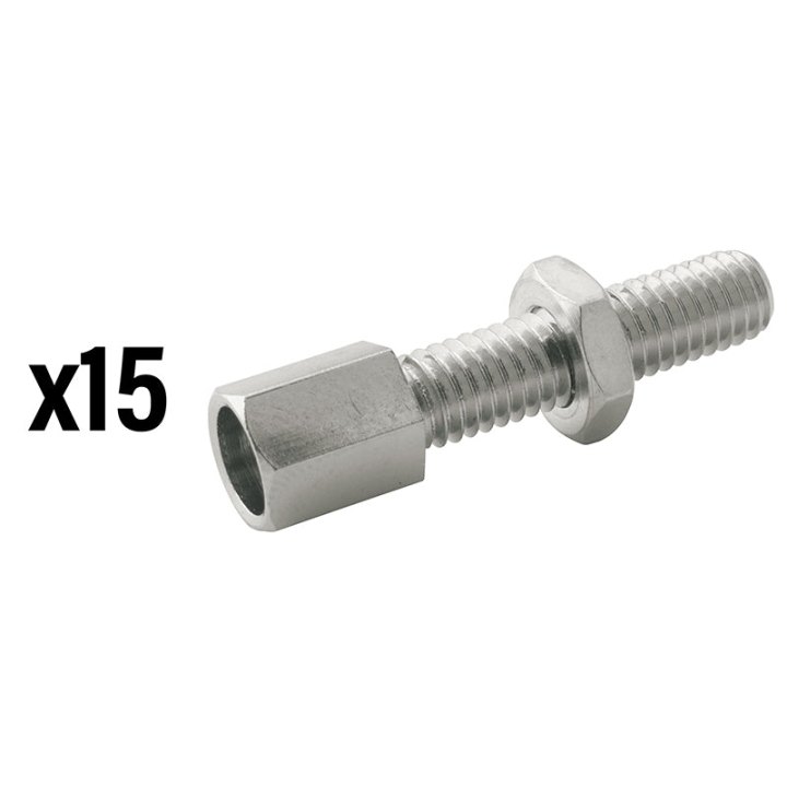 Vis Creuse Tendeur De Câble Vélo M6 Laiton (Vendu Par 15) -Elvedes-