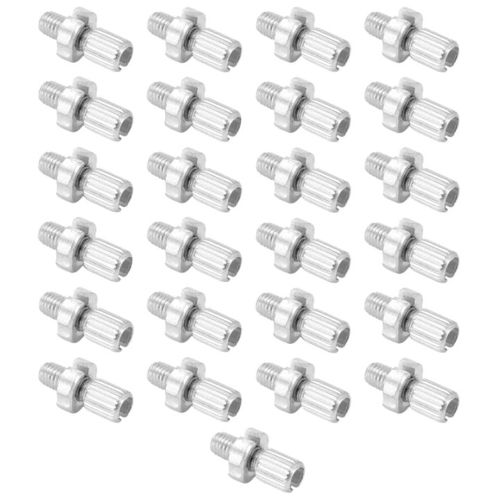 Vis Creuse Tendeur De Câble Vélo M 7 L10 mm Fendue Alu (Sachet De 25 Pieces)
