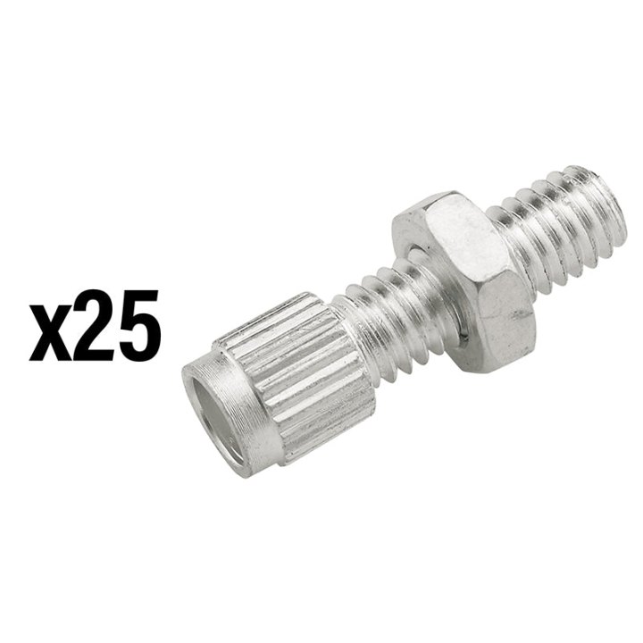Vis Creuse Tendeur De Câble Vélo M6 Alu (Vendu Par 25) -Elvedes-