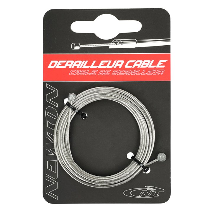 Câble De Dérailleur Newton INOX Renforcé Pour Shimano Et Adaptable 1,2 mm Long 2,00 M (Vendu Sur Carte A L'Unite) (Offre Spéciale)