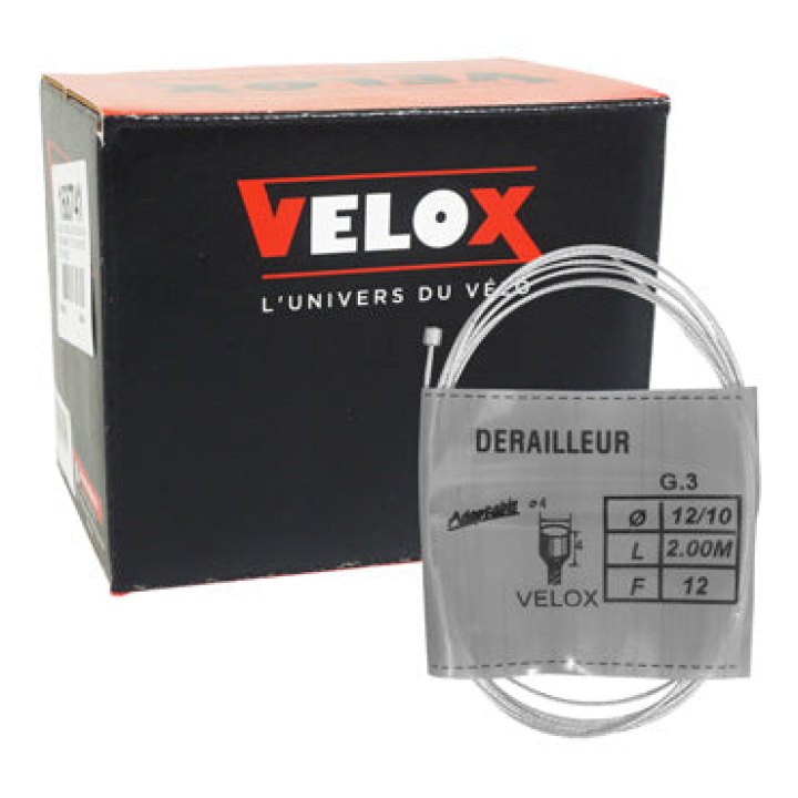 Câble De Dérailleur Velox Galva Pour Shimano 2,00M (Boite De 25 Câbles) 12-10 12 Fils