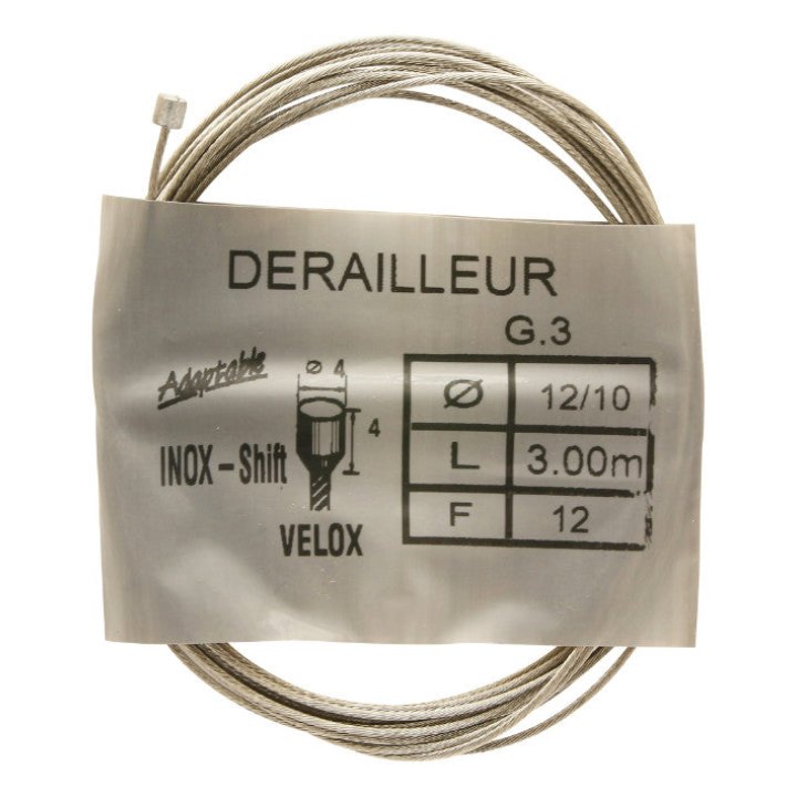Câble De Dérailleur Velox INOX Pour Shimano 3,00M (Boite De 25 Câbles) 12-10 12 Fils