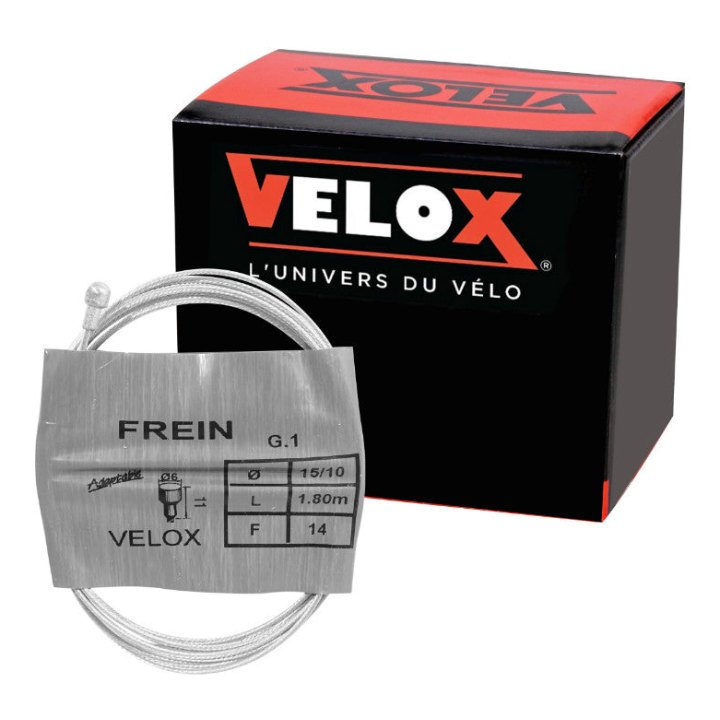 Câble De Frein Route Velox Galva 1,80M (Boite De 25 Câbles) 15-10 14Fils