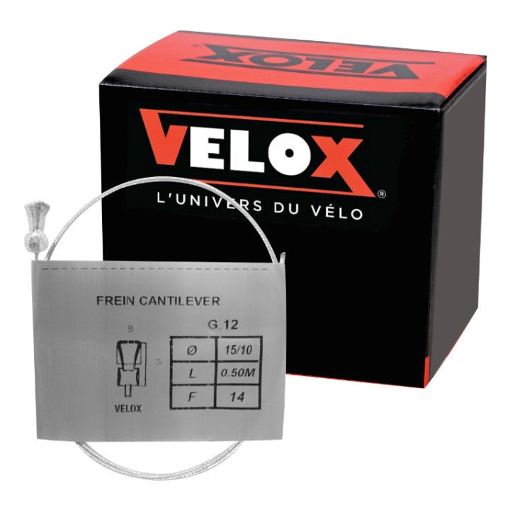 Câble De Frein VTT Cantilever Velox Galva 15-10 0,50M (Boite De 25 Câbles)