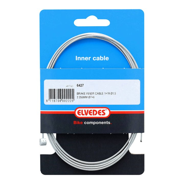 Câble De Frein VTT Elvedes Galva L2,25M (Vendu A L'Unite Sur Carte)