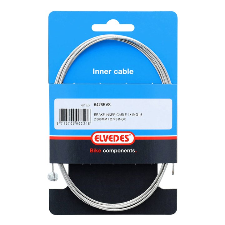Câble De Frein VTT Elvedes INOX L2,00M (Vendu A L'Unite Sur Carte)