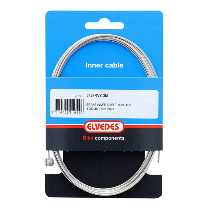 Câble De Frein VTT Elvedes Tandem INOX L3,00M (Vendu A L'Unite Sur Carte)