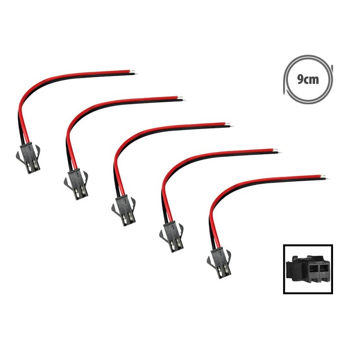 Câble prise JST 2 pin femelle x5pcs