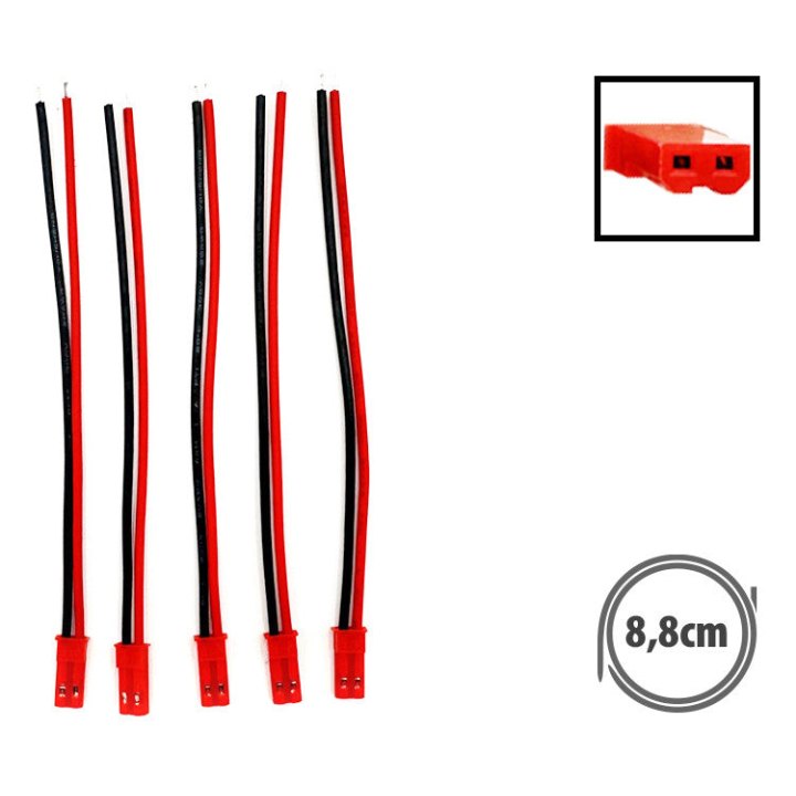 Câble prise JST syp 2 pin femelle x5