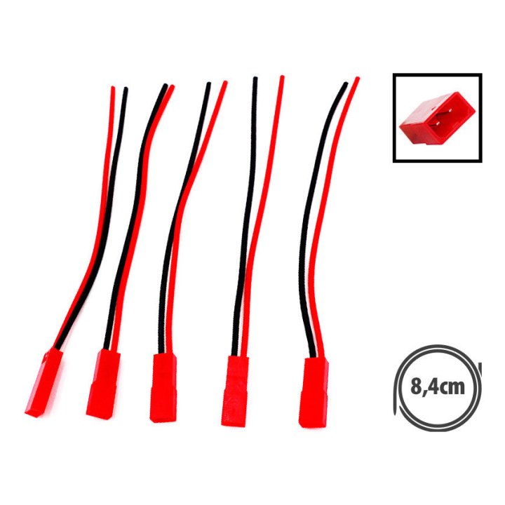 Câble prise JST syp 2 pin mâle x5