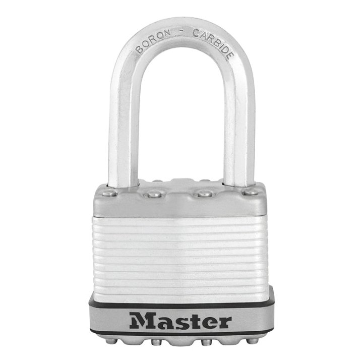 Cadenas A Clé Masterlock Excell Acier Traite Anti-Intemperies Anse Octogonale Tough-Cut Largeur 50 mm, Anse Haute 38 mm, Diam 9 mm (Double Verrouillage) (Vendu A L'Unite)