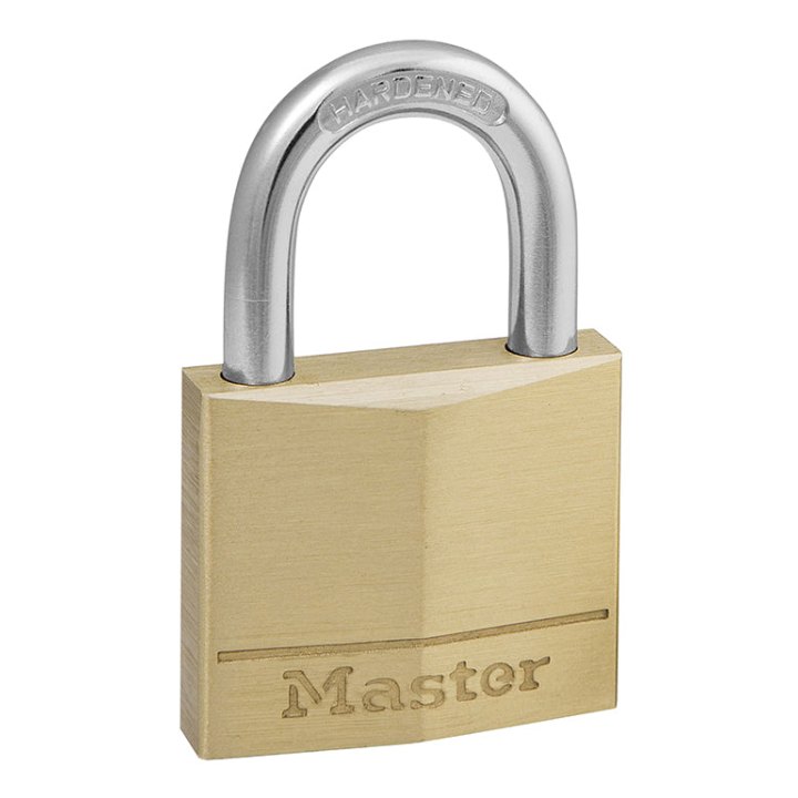 Cadenas A Clé Masterlock Laiton Anse Acier Cemente Largeur 30 mm, Anse 16 mm, Diam 5 mm (Double Verrouillage) (Vendu A L'Unite)