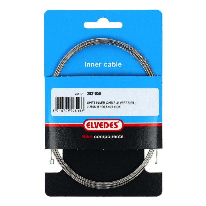 1 câble de transmission 2250mm 31 brins Slick inox Elvedes Ø1,1mm tête N 4,5x4,5