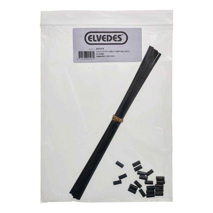 10 x Elvedes Shift Outer câble Black 240mm incl. embouts compatible with Shimano Super