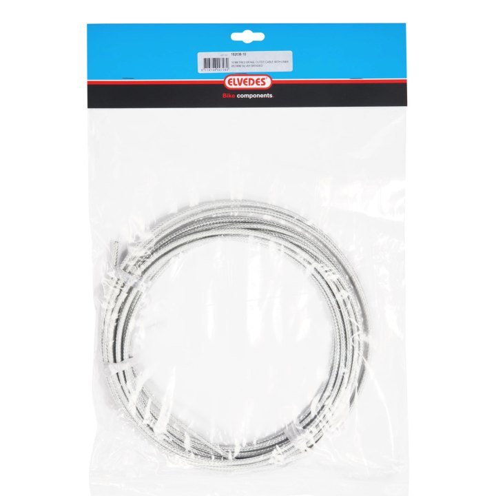10m gaine de frein Silver tressée Elvedes avec liner Ø5,0mm