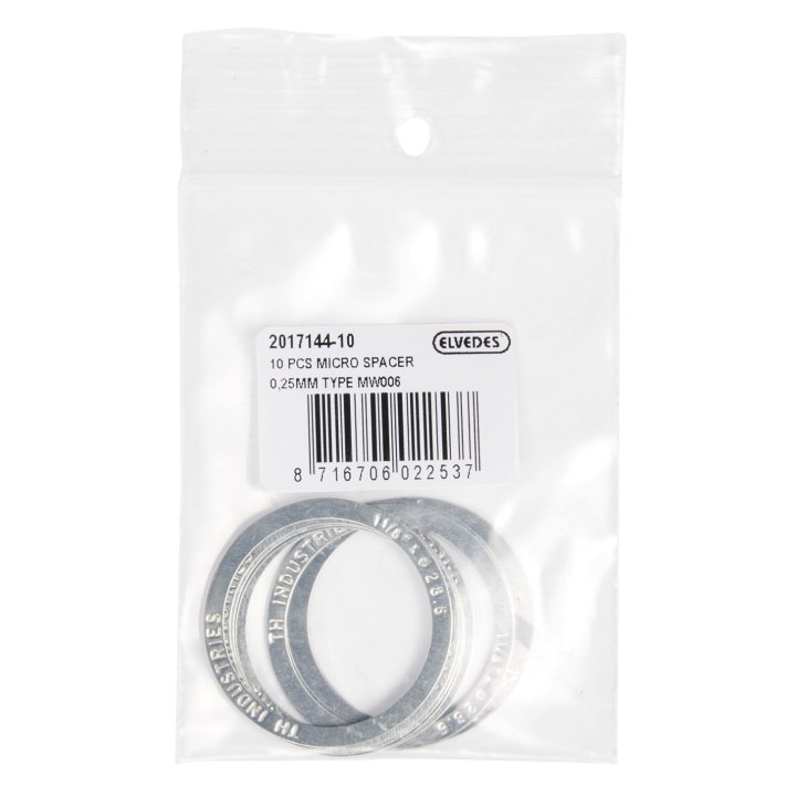 10x micro spacer 0,25mm Elvedes MV006