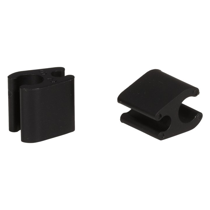 50 clips câble duo black 4,1mm / 4,1mm plastic Elvedes