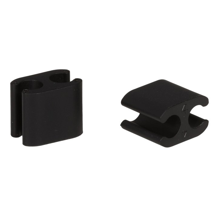 50x Clips câble duo black 5,0mm / 4,1mm plastic Elvedes