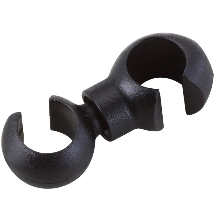 50x Clips articulés Elvedes pour gaine Ø4,3mm - 5,0mm, noir