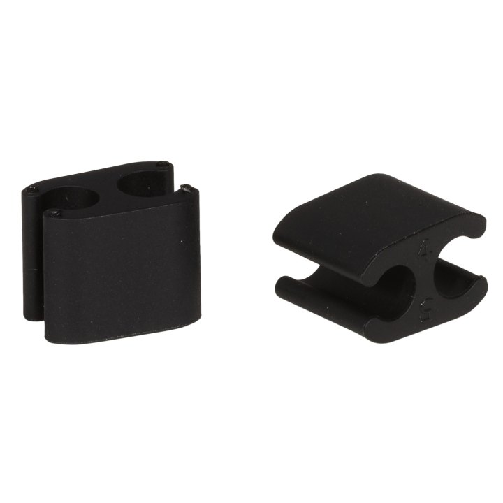 50x Clips câble duo black 5,0mm / 5,0mm plastic Elvedes